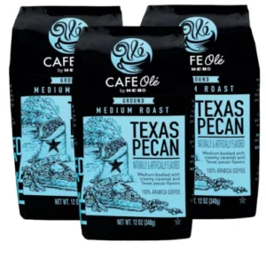 Cafe Ole Texas Pecan Ground Medium Roast Coffee by HEB 12oz (3 bags)