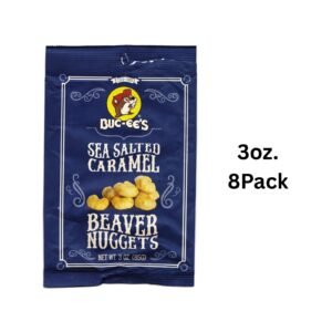 Buc-ee's Beaver Nuggets Sea Salted Caramel Sweet Corn Puffs 3 oz – 8-Pack