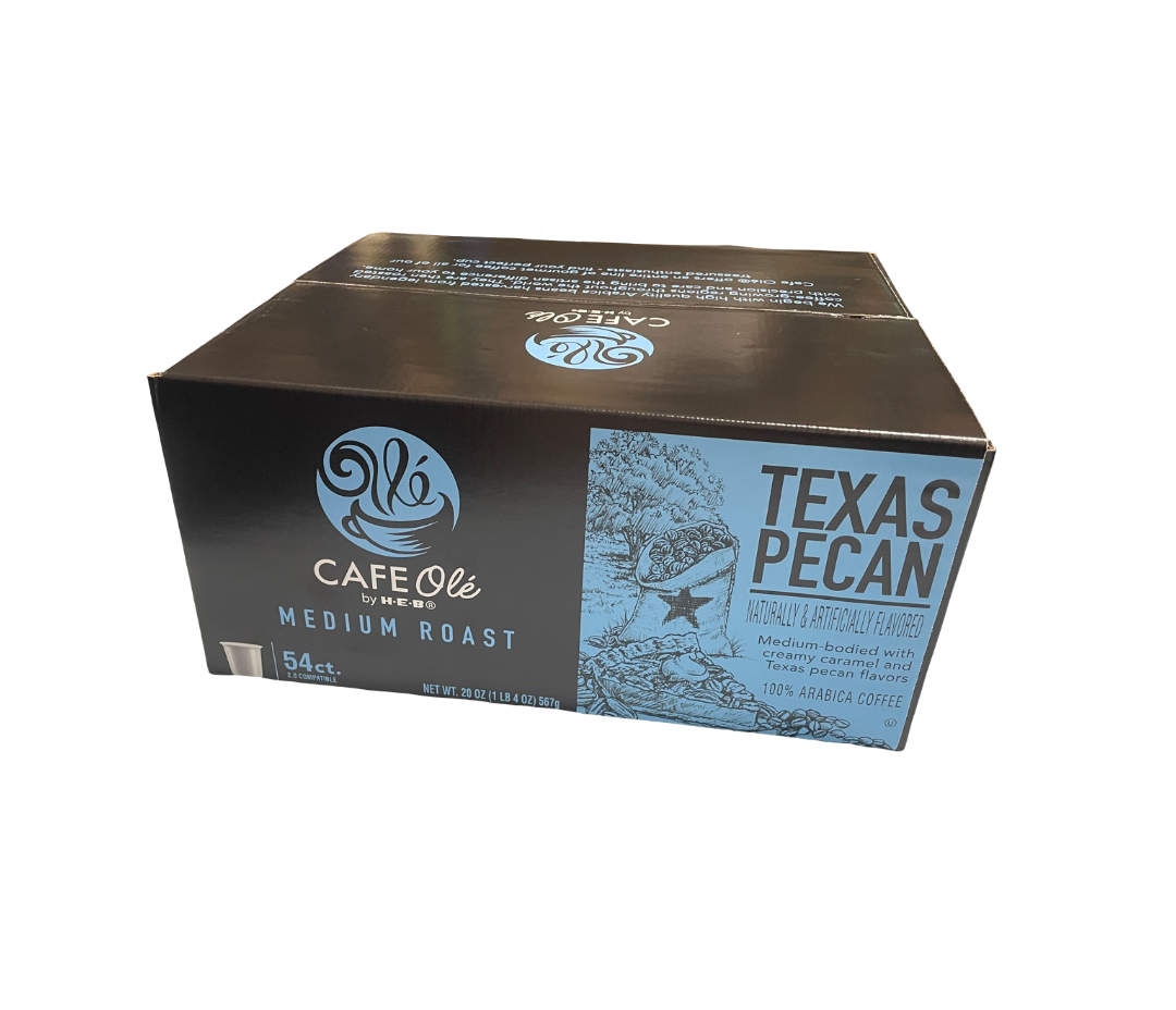 HEB Café Olé Texas Pecan Single Serve Coffee Pods — 54 Count — Ships Nationwide