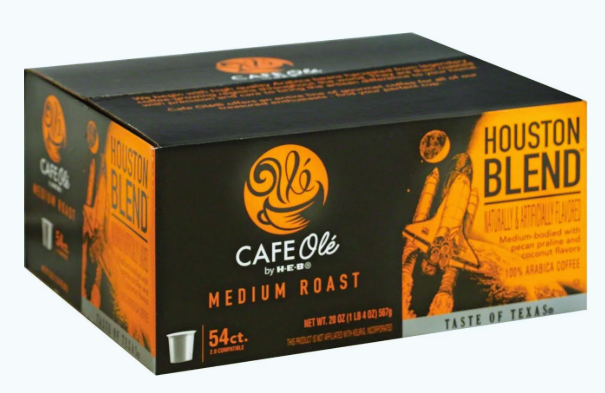 Cafe Olé by HEB Houston Blend Single Serve Coffee Pods — 54 Count — Ships Nationwide