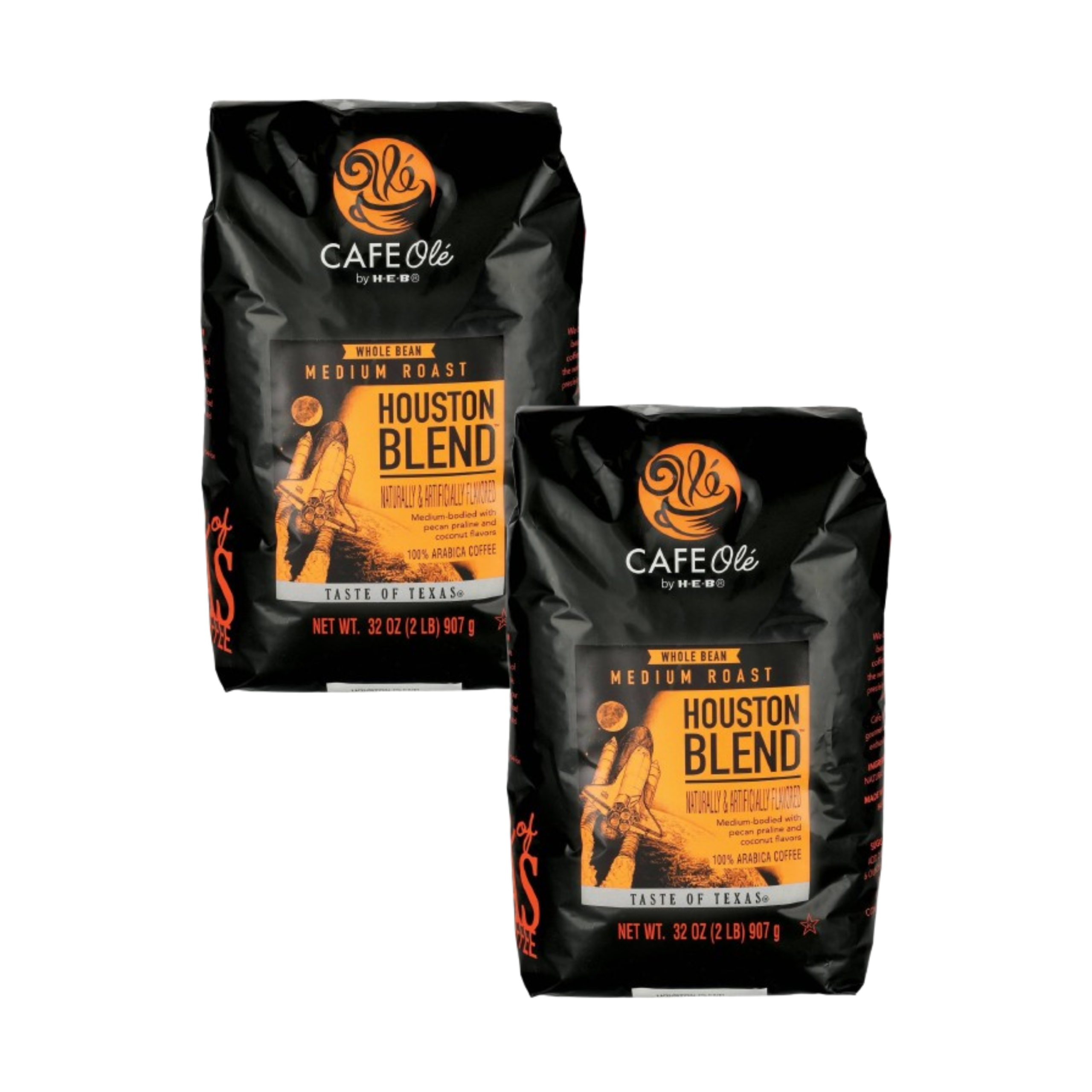 Cafe Olé by HEB Houston Blend Medium Roast Whole Bean Coffee — 2 lb (Pack of 2) — Best Value — Ships Nationwide